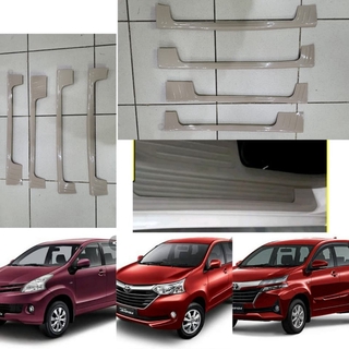 Hitam แผ่นปิดขอบประตูรถยนต์ สีดําครีม สําหรับ toyota ALL NEW grand AVANZA/xenia 2012 To 2021/veloz 2013 2014 2015 2016 2017 2018 2019 2020
