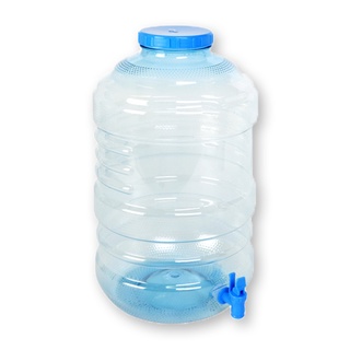 คิวไลน์ ถังน้ำ พร้อมก๊อก PET ขนาด 20 ลิตร สีฟ้าใส Q Line Water Tank with Tap, 20 Liters, Sky Blue