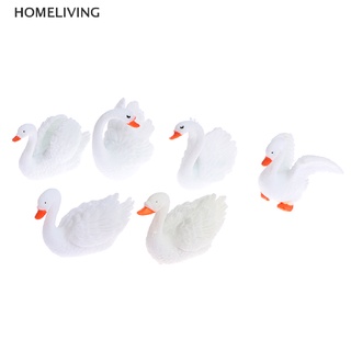 Home โมเดลห่านจิ๋ว DIY สําหรับตกแต่งบ้าน สวน ภูมิทัศน์ 2 ชิ้น