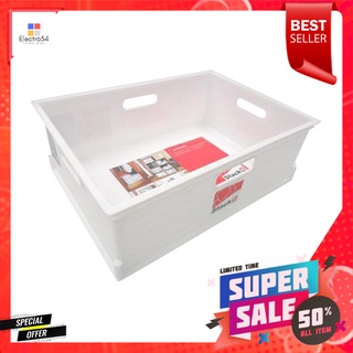 กล่องซ้อนได้ STACKO UT-31 M 39x28x13.3 ซม. สีขาวSTACKABLE STORAGE BOX STACKO UT-31 M 39X28X13.3CM WHITE