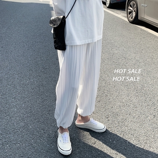 【IF】New hot selling fashion with mens essential treasure new drape casual pants loose wide leg mens solid corset Capris