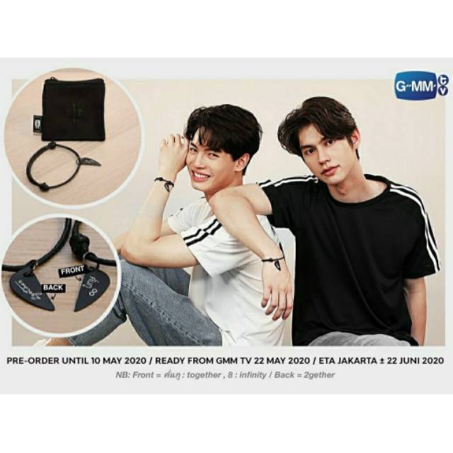 PO 2Gether The Series สร้อยข้อมือ GMM Thailand ดั้งเดิม