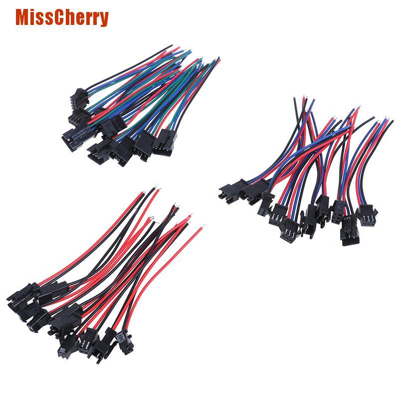 (Misscherry) แถบเชื่อมต่อสายไฟ LED Sm 2 ขา 3 ขา 4 ขา ตัวผู้ และตัวผู้ 20 ซม.