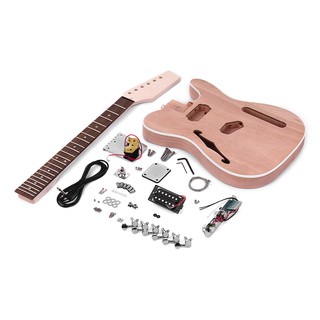 G&amp;M Muslady TL Tele สไตล์กีตาร์ไฟฟ้าที่ยังไม่เสร็จ DIY Kit Mahogany Body with