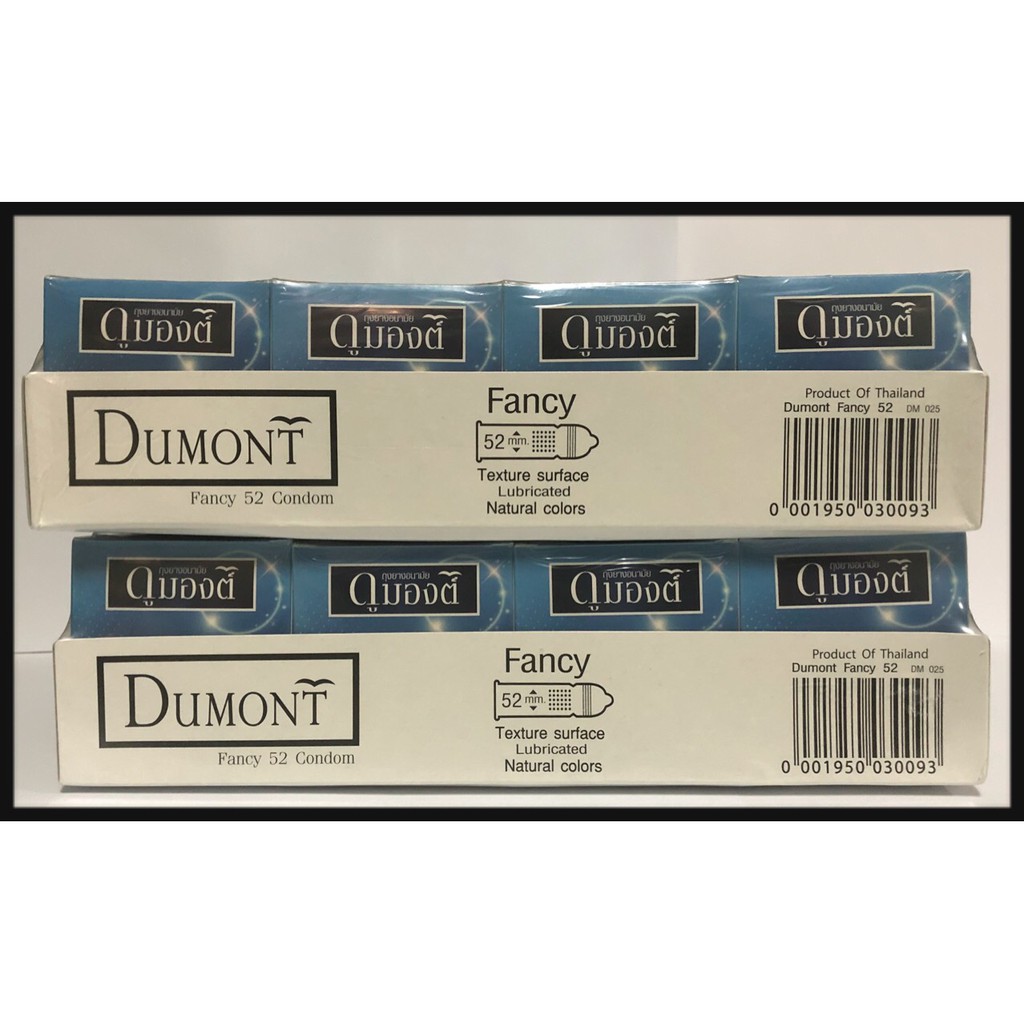 Dumont Fancy Condom ถุงยางอนามัยดูมองต์ แฟนซี ขนาด 52มม. ผิวไม่เรียบ (1 กล่องบรรจุ 3 ชิ้น) ราคา ถูกที่สุด ดีลบีเคเค แกลเลอรีภาพที่ 3