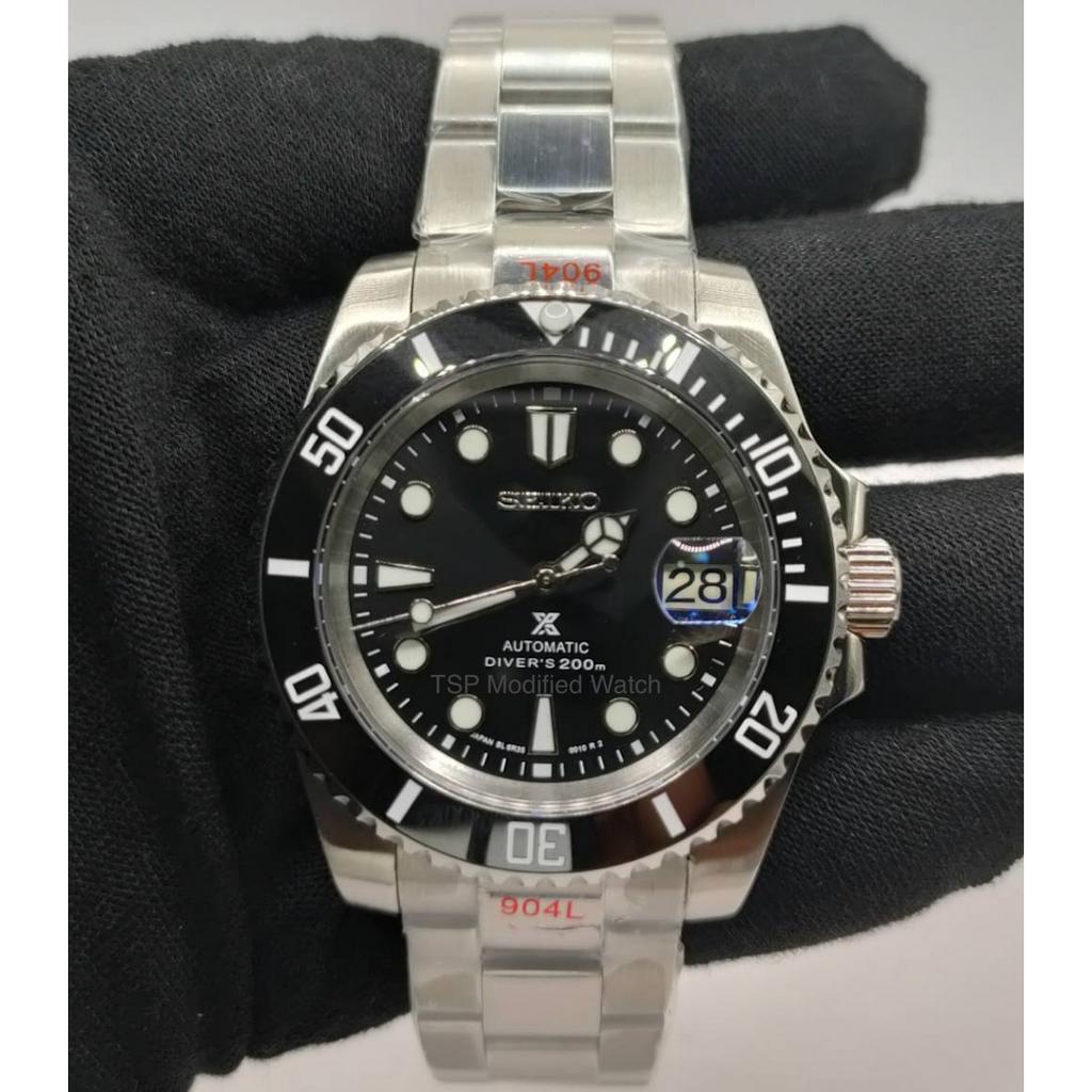 Seiko Mod Watch Submariner Prospex Black