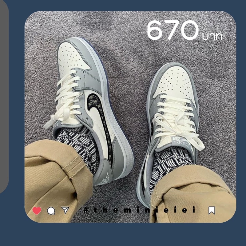 รองเท้า Nike Air Jordan 1 Retro Low x Dior