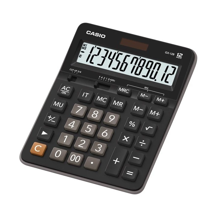 เครื่องคิดเลข Casio GX-12B ดำ/ขาว (แจ้งขอใบกำกับภาษีในแชท)