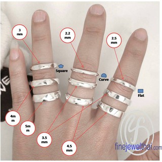 Finejewelthai แหวนเงิน-เงินแท้ 925-แหวนหมั้น-แหวนแต่งงาน-Silver-Wedding-Ring