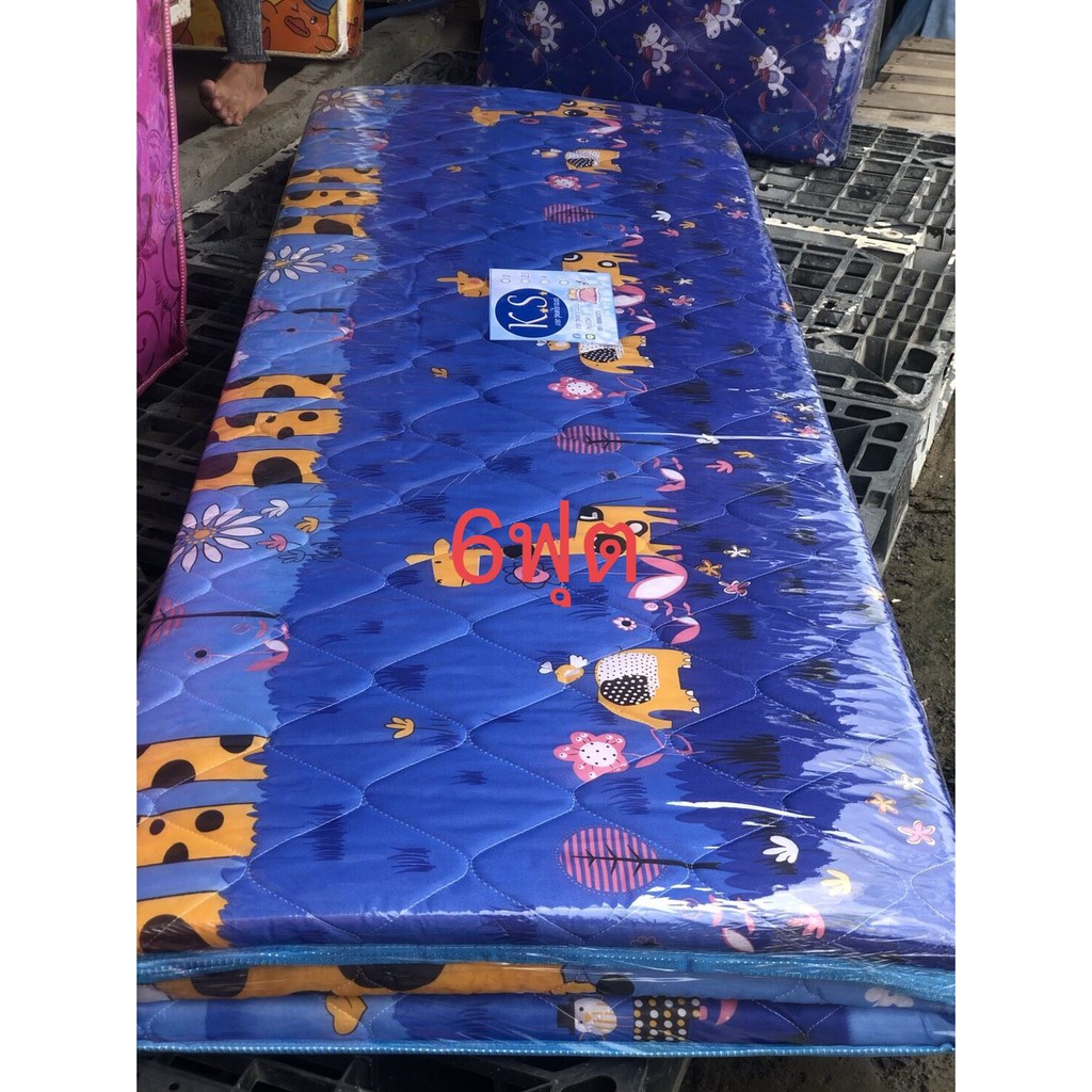 ที่นอน ยาง PE  ( ผ้าเกาหลี ) ขนาด 6ฟุตแบบ 3พับ ❇️นอนไม่ยุบจ้า..กว้าง 180เซนติเมตร ยาว 200เซนติเมตร ห