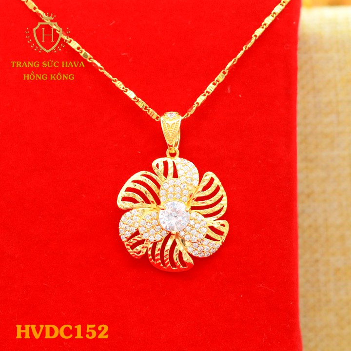 สร้อยคอและสร้อยคอผู้หญิงพร้อมหินชุบทองคุณภาพสูง - เครื่องประดับ Hava Hong Kong - HVDC152