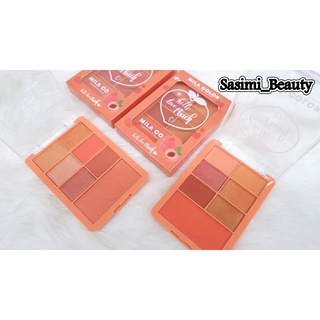 MILA COLOR Hello Love Peach eyeshadow &amp; blusher พาเลทอายแชว์โดว์ และ บลัชออน สีสวย เนื้อเนียนเกลี่ยง่าย