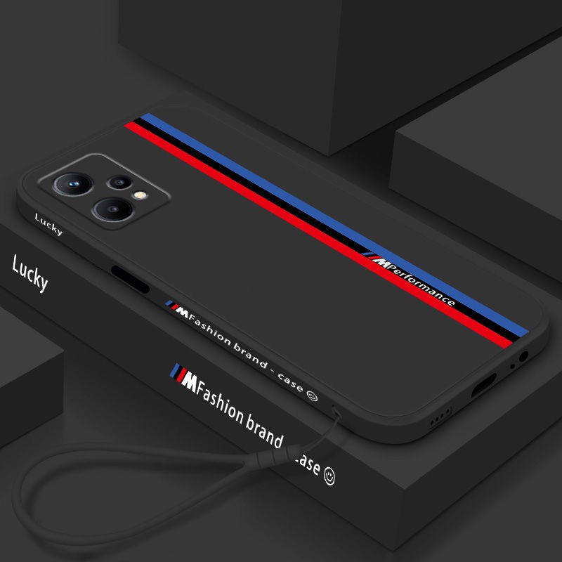 เคส Realme 9 9Pro Plus เคส Realme 12 10 11 Pro Plus Pro+ 9i 10T 5G Case เคส Realme GT NEO2 Master Edition พร้อมสายคล้อง ใหม่ ซิลิโคนเหลว นิ่ม เคสแบบเต็ม