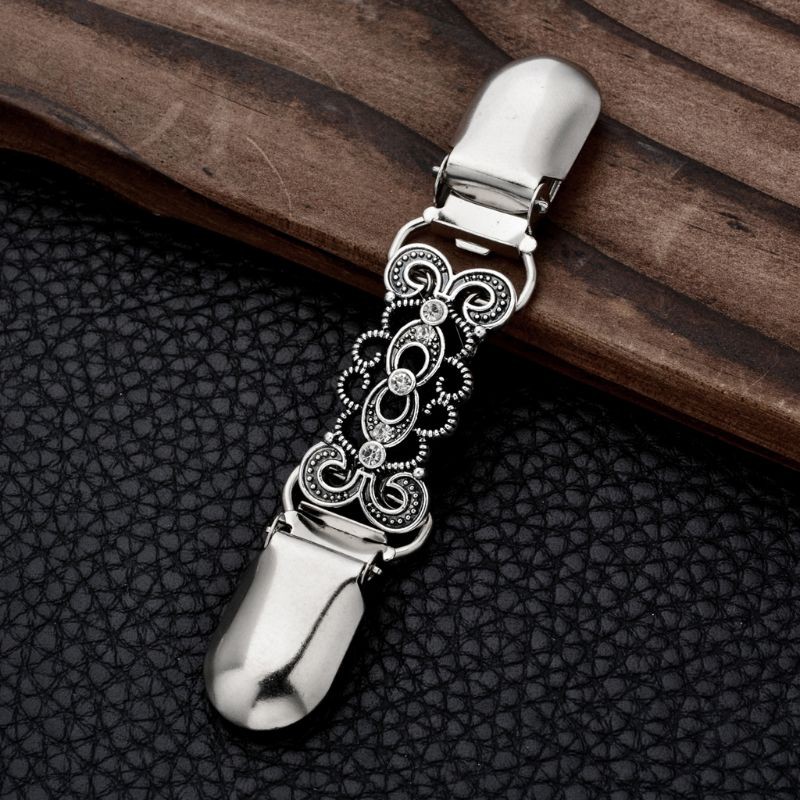 Retro Cardigan Clip Sweater Clip Women Filigree Cinch Back of Dresses Shawl Clip