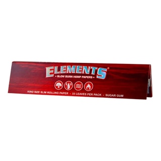 กระดาษม้วน (ทำจากกัuชง )Elements hemq red kingsize - 33 แผ่น