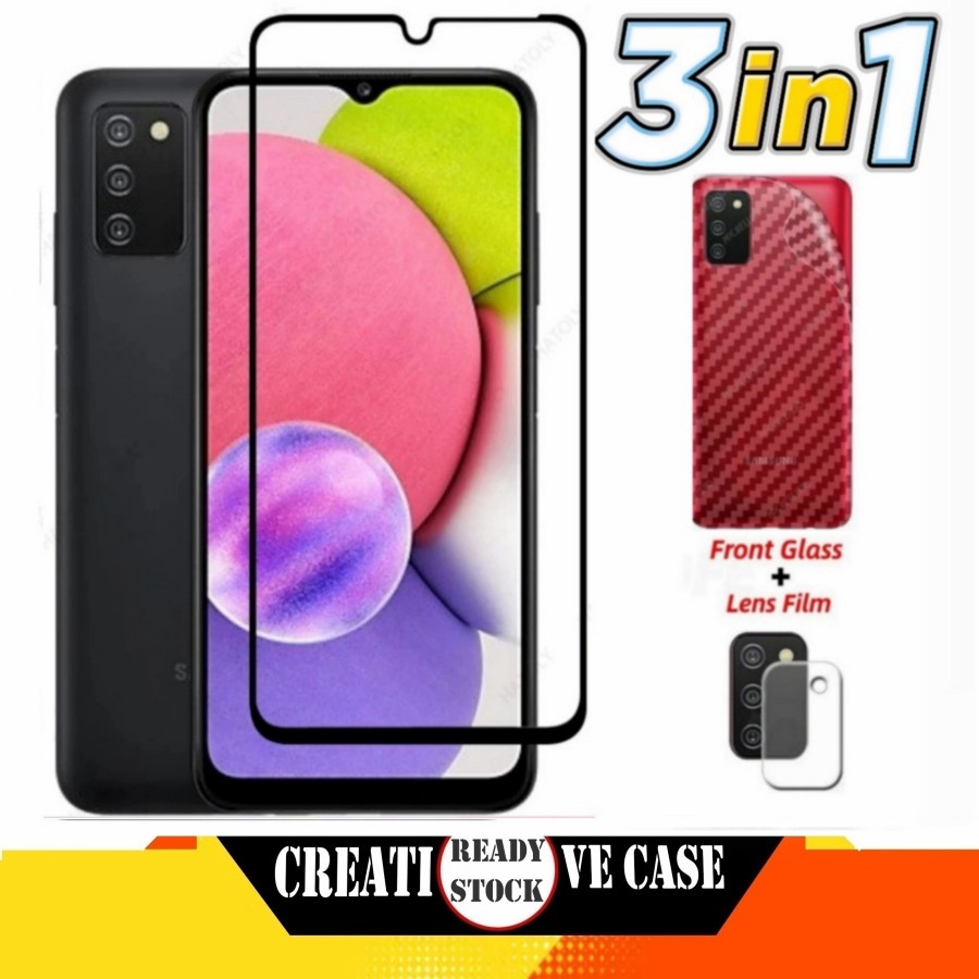 3 INC PACKAGE 1 กระจกนิรภัย SAMSUNG GALAXY A03S Protection