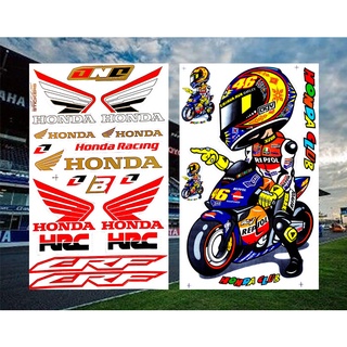 สติกเกอร์ Honda Racing Club (สีทอง)คุณภาพสูง สติกเกอร์แต่งซิ่งรถมอเตอร์ไซค์ บิ๊กไบค์ รถยนต์ หมวกกันน็อค เนื้อPVC