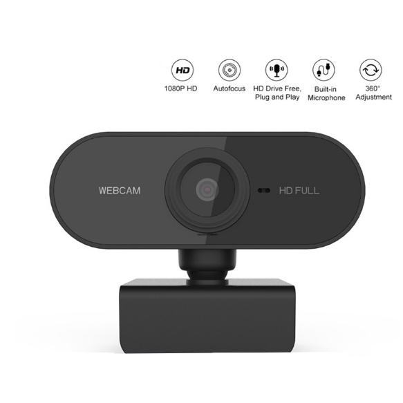 กล้อง Webcam 1080p Full HD โฟกัสอัตโนมัต พร้อมไมค์ในตัว