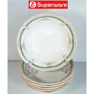 ชาม7.5"=6ชิ้น ซุปลายการ์เด็น ฮิล เปอร์แวร์เกรดA เมลามีน100%