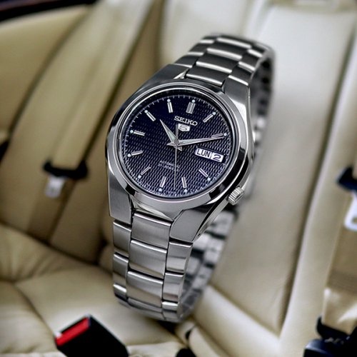 นาฬิกา Seiko Automatic ของแท้ 100% รุ่น SNK603K1 นาฬิกาผู้ชายสายแสตนเลส หน้าปัดสีน้ำเงินเข้ม -ของแท้ 100% รับประกันสินค้า 1 ปี