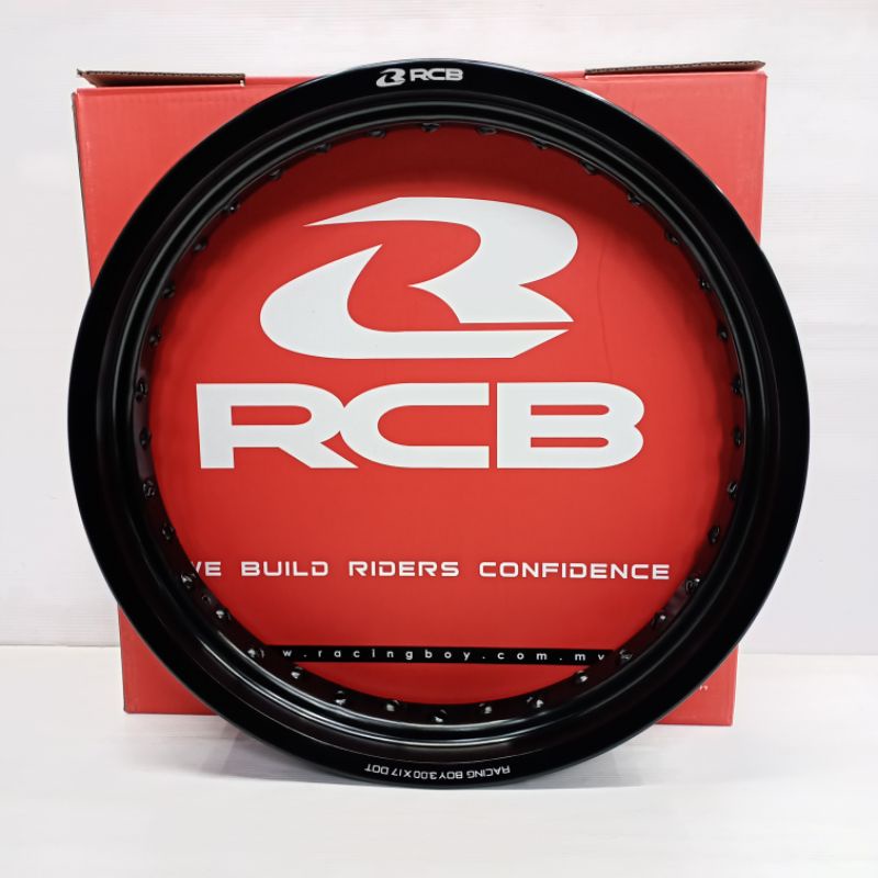 วงล้อ Racing Boy 3.00 ขอบ 17 (36 รู) สีดำ (ราคาต่อวง) [รหัส MT/US300-17]