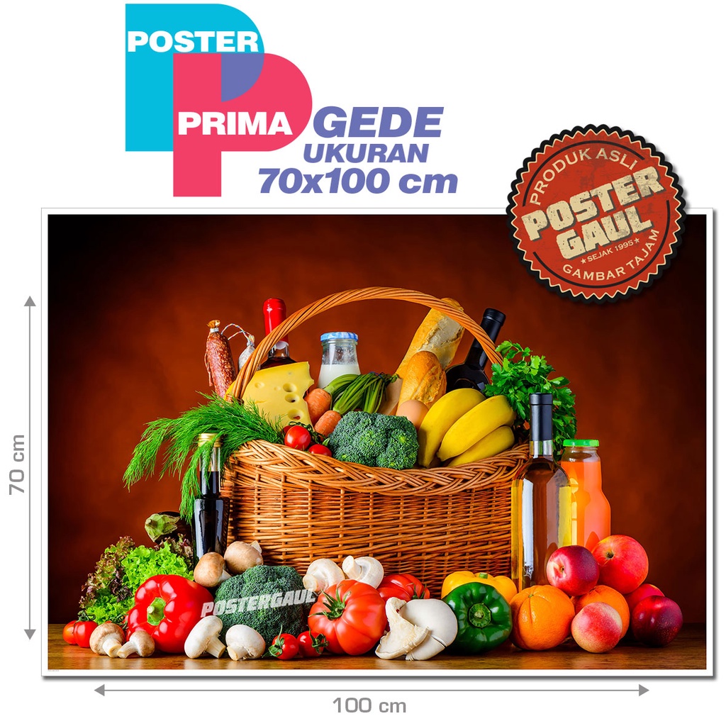 โปสเตอร์ Prima FRUIT AND VEGETABLE PT016 - ขนาด 70 x 100 ซม.