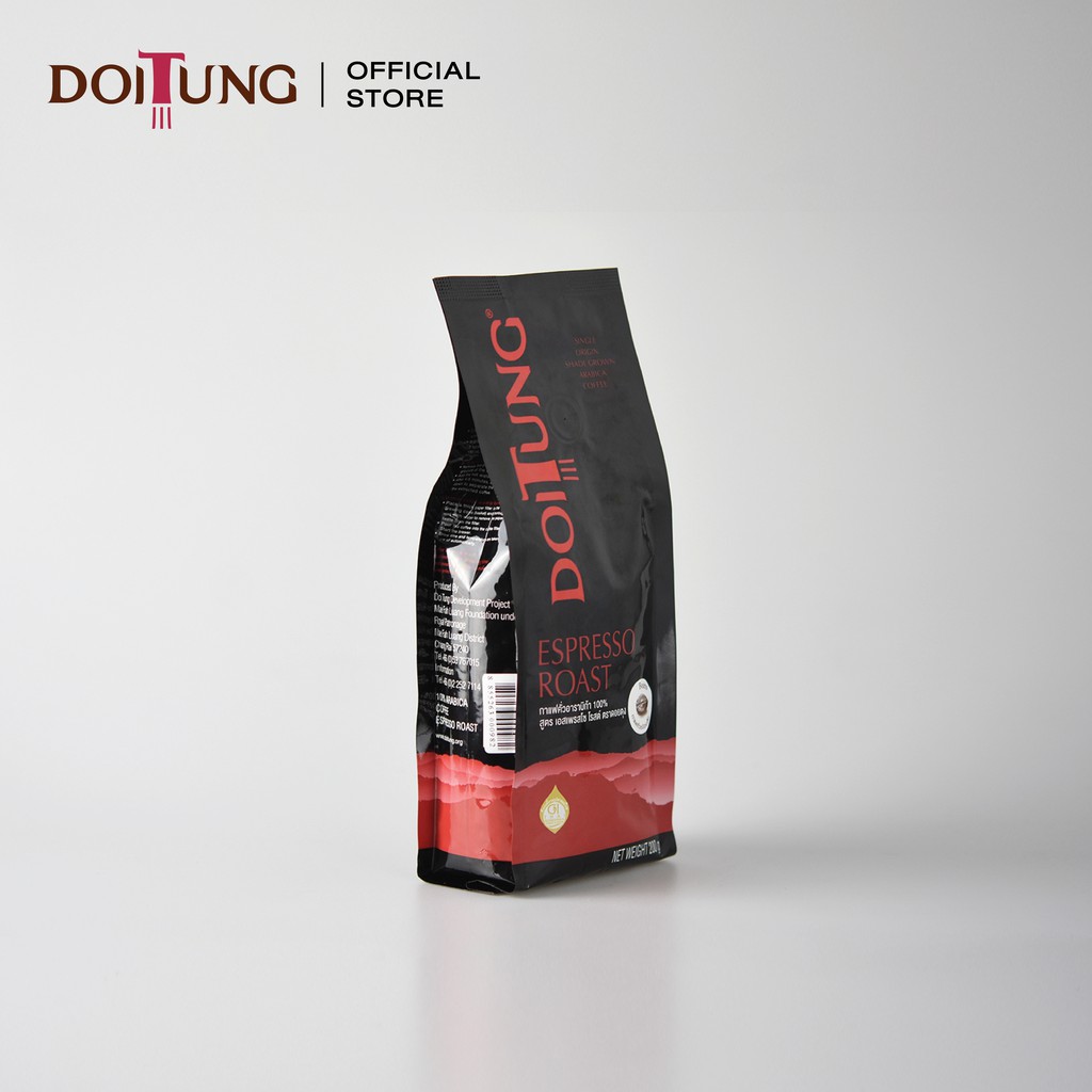 DoiTung Coffee Bean - Espresso Roast (200 g.) กาแฟ คั่ว เมล็ด สูตร เอสเปรสโซ โรสต์ ดอยตุง