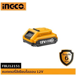 แบตเตอรี่ลิเธียมไอออน 12V INGCO FBLI12151 แบต Ingco