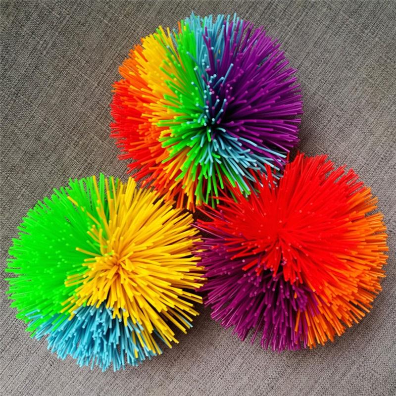 ใหม่ Anti-Stress 6 ซม./9 ซม.Rainbow Fidget Sensory Koosh Ball เด็กตลกยืด Ball ความเครียดบรรเทาเด็กออทิสติกความต้องการพิเศษ