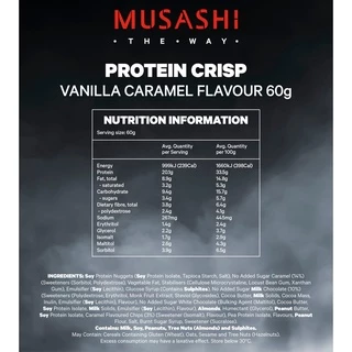New ! Musashi Protein Crisp โปรตีนแท่งกรุบกรอบ โปรตีน 20 กรัม