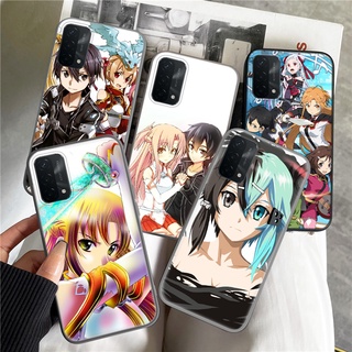 เคสโทรศัพท์มือถือแบบนิ่ม ลายอะนิเมะ Sword Art Online SAO 63TP สําหรับ OPPO A12E A15 A15S A53S A55 A56 A53 A32 A16 A16S A54S A54 A8 A31