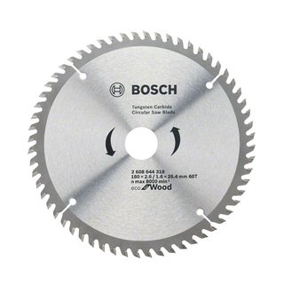 💥โปรสุดพิเศษ!!!💥 BOSCH ใบเลื่อยวงเดือนตัดไม้ 60F Eco (60 ฟัน) รุ่น 2608644318 ขนาด 7 นิ้ว สีเงิน Saws &amp; Cutters