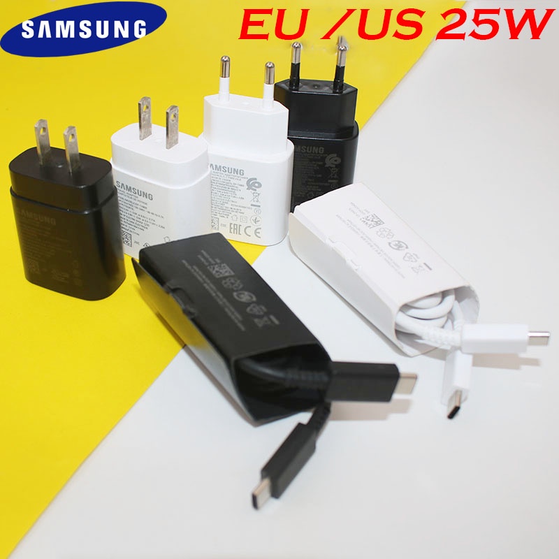 Samsung 25W Charger Super Fast Charge ประเภท C ปลั๊กสายสําหรับ Galaxy S22 S21 Ultra 5G S21 S20 FE