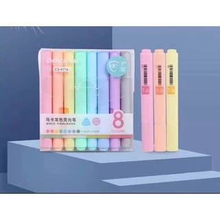 ชุด 8 สี ไฮไลท์ สีพาสเทล ปากกาเน้นข้อความ ปากกาไฮไลต์ 716