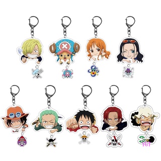 Ygt ใหม่ พวงกุญแจ ลายการ์ตูนอนิเมะ One Piece Luffy Zoro Sanji สไตล์คลาสสิก สําหรับเก็บสะสม