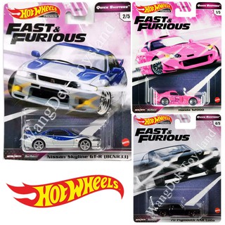 Hotwheel Fast&amp;Furious Quick Shifters  (ล้อยาง) แพ็คPremilm ลิขสิทธิ์แท้100 โมเดลรถเหล็ก1/64 hw