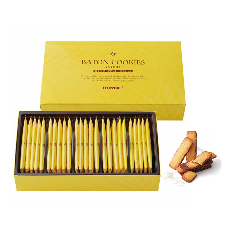 Royce' BATON COOKIES COCONUT (25PCS)