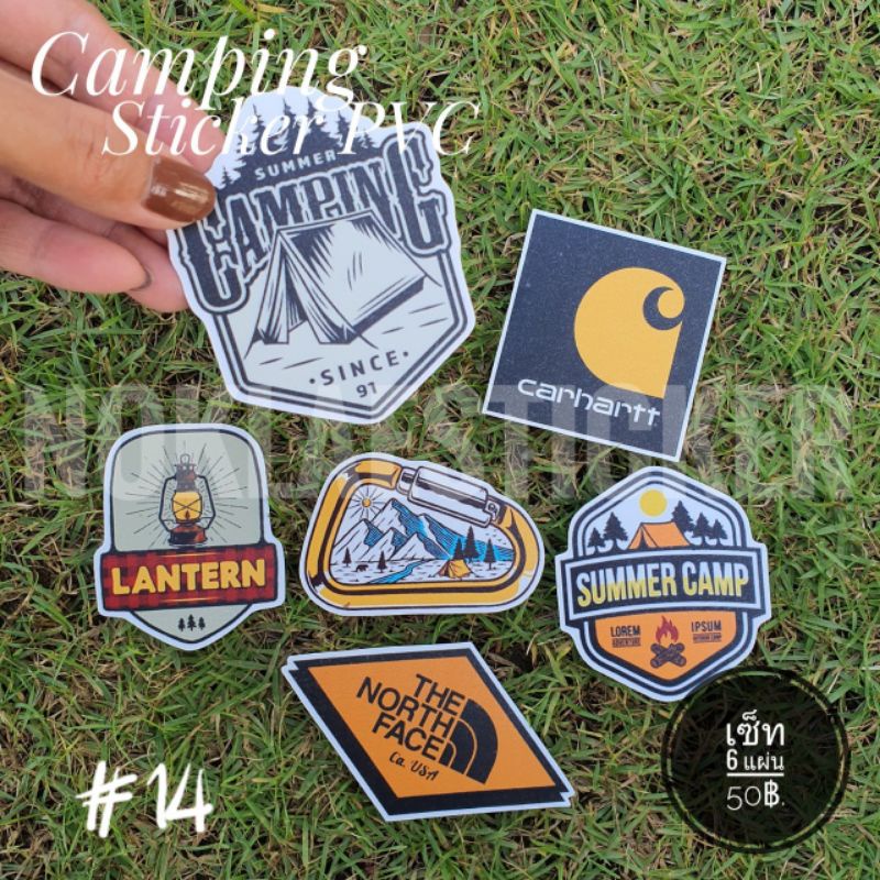 Camping🏕️ Stickers PVCเคลือบด้านกันน้ำกันรอยอย่างดี💯
