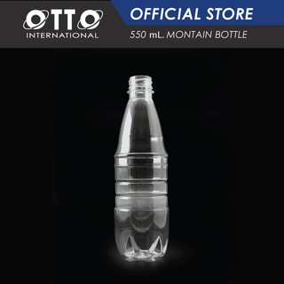 OTTO [แพ็ค 100 ขวด] ขวดขวดพลาสติก ขวด PET 550 ml. พร้อมฝา ทรงภูเขา *รบกวน1ออเดอร์ต่อ1แพค*