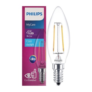 หลอดไฟ LED PHILIPS B35 CLASSIC 4 วัตต์ COOLDAYLIGHT E14