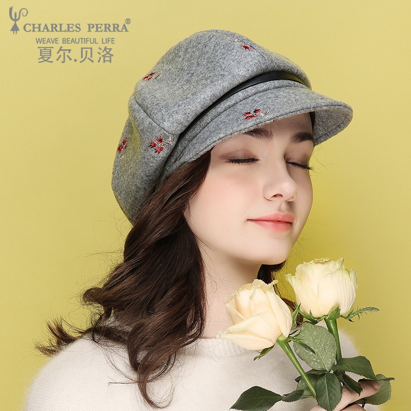 Charles Perra Brand Women Hats Autumn New Korean Version Beret Fashion ...