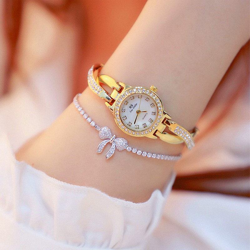 นาฬิกาข้อมือควอตซ์อะนาล็อกแฟชั่นสำหรับผู้หญิง