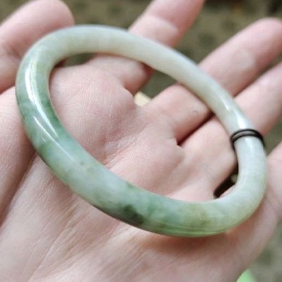 (A112)[Gerang Jade]กําไลข้อมือหยกพม่าแท้เกรด A จากธรรมชาติ 100% 100% 天然纯货กวาง手โพธิ์สร้อยข้อมือ