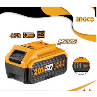 INGCO รุ่น FBLI2002 Lithium-ion 20V 4.0Ah แบตเตอร์รี่ 20โวลต์ 4 แอมป์ ใช้แทน TOTAL รุ่น TBLI2002 ได้ (ใช้งานกับโททอลได้)