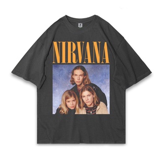 เสื้อยืดคอกลมเสื้อยืด พิมพ์ลาย Nirvana Hanson Brothers Nirvana 90-An สไตล์วินเทจS-4XL