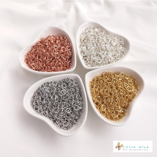[Little Blu] แหวนทองแดง 18K ชุบทอง เงิน ทอง ขาว 50 สี สําหรับเชื่อมต่อ DIY