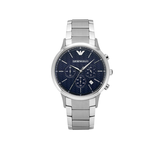 EMPORIO ARMANI นาฬิกาข้อมือผู้ชาย รุ่น AR2486 Classic Chronograph Blue Dial - Silver