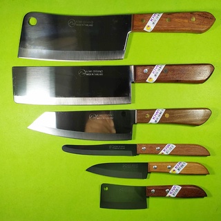 มีดทำครัว Kiwi จัดชุด 6 เล่ม ใบมีดสแตนเลสด้าไม้ Cooking Knives Kiwi set 6 pcs no. 504 503 502 173 22 835 Stainless steel