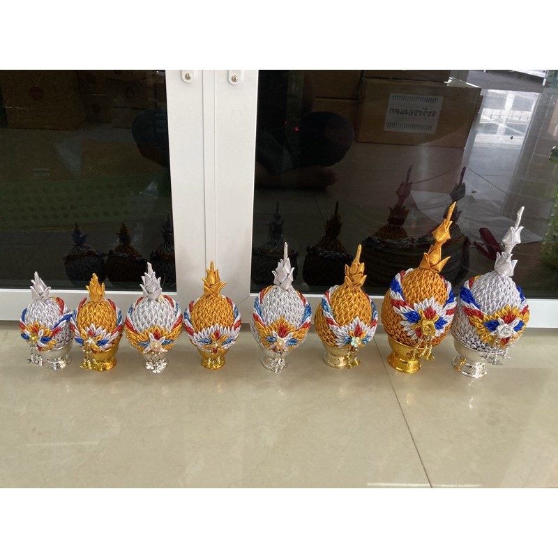 พานพุ่ม พานพุ่มผ้า พุ่มเงินทอง ยอดตุ้ม พร้อมพาน ราคาต่อคู่