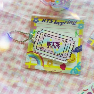 BTS keyring 💜 พวงกุญแจ  อะคริลิค พร้อมส่ง ห่วงไข่ปลา #bts #bangtan